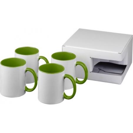 Ceramic sublimation mug 4-pieces gift set 