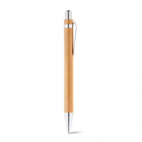 Bamboo ball pen with metal clip Hera