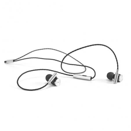Metal and abs earphones with microphone Vibration