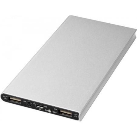 Power bank in alluminio da 8000 mah plate 