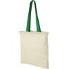 Shopper in cotone 100 g/m² con manici colorati nevada - 7l 