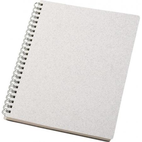 Bianco bloco de notas com argolas de tamanho a5 