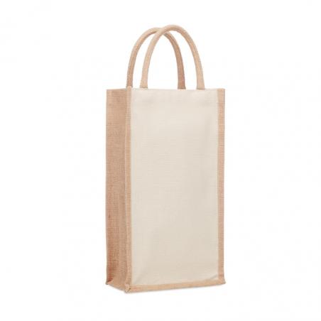 Jute wine bag for two bottles Campo di vino duo