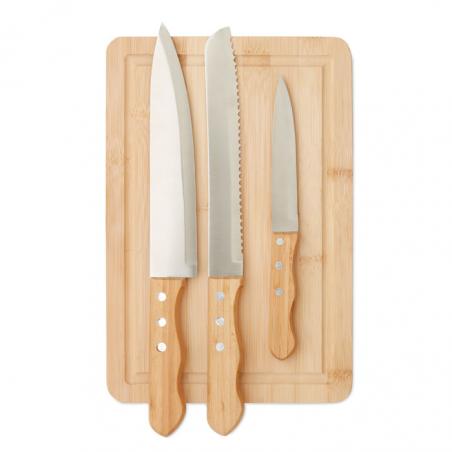 Conjunto de tábua e facas Sharp chef