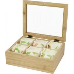 Ocre bamboo tea box 