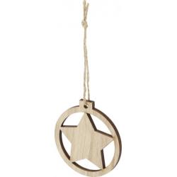 Natall wooden star ornament 