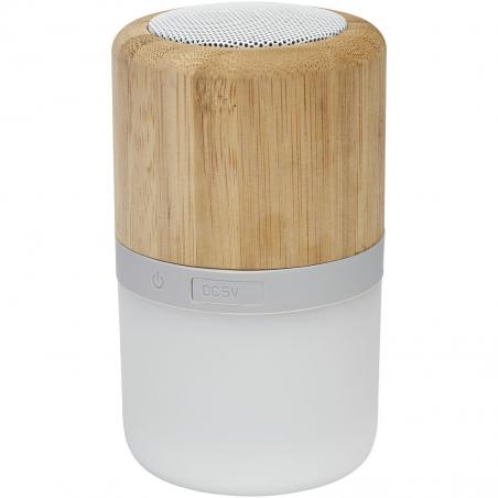 Coluna bluetooth® em bambu com luz aurea Aurea