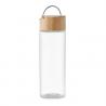 Glass bottle 500ml bamboo lid Ameland