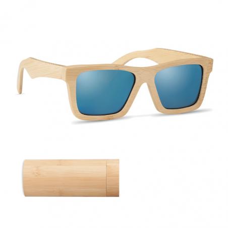 Sunglasses and case in bamboo Wanaka