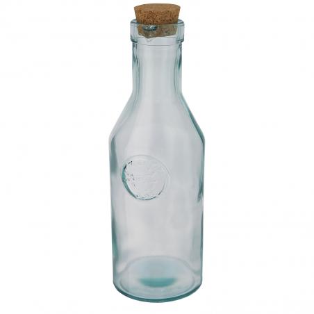 Fresqui recycled glass carafe with cork lid 