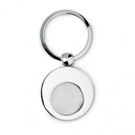 Metal key ring with token Euring