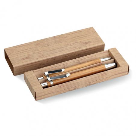 Conjunto de caneta e lapiseira Bambooset