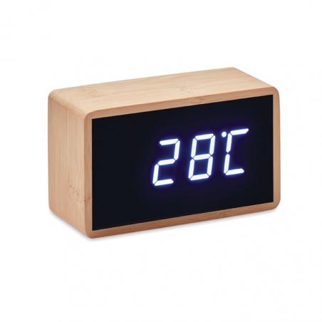 Led alarm clock bamboo casing Miri clock
