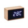 Led alarm clock bamboo casing Miri clock