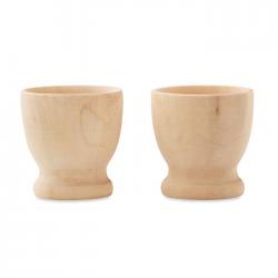 Set of 2 wooden egg cups Huevo