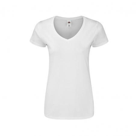 T-Shirt donna bianca Iconic V-Neck
