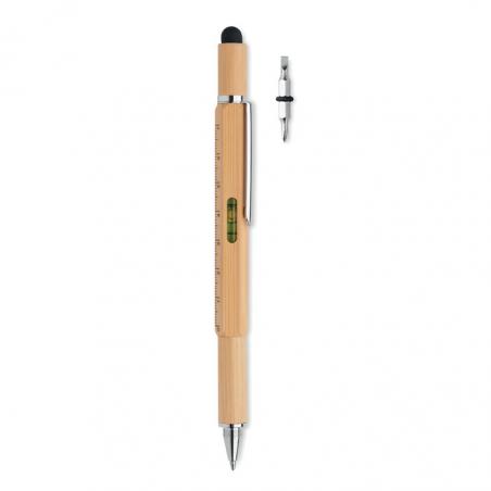 Spirit level pen in bamboo Toolbam