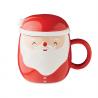 Ceramic mug with lid 370 ml Santa