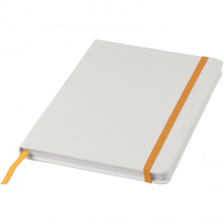 Blocco note bianco formato a5 con elastico colorato spectrum 