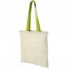 Nevada 100 g/m² cotton tote bag coloured handles 7l 