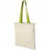 Shopper in cotone 100 g/m² con manici colorati nevada - 7l 