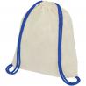 Oregon 100 g/m² cotton drawstring bag with coloured cords 5l 