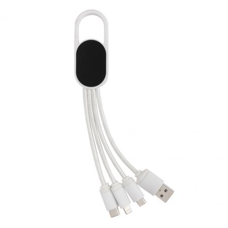 4-in-1 cable with carabiner clip