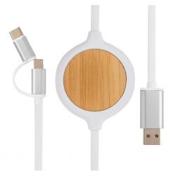 3-in-1 cable with 5W bamboo...