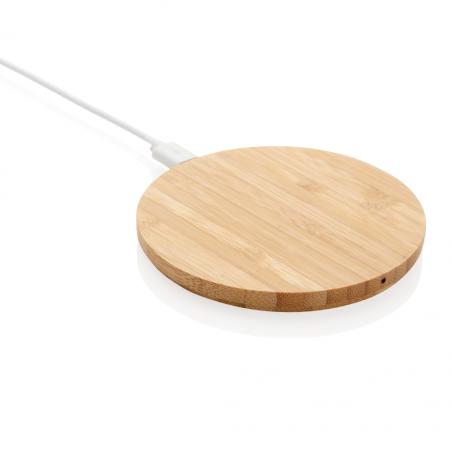 FSC® certified bamboo 5W round wireless charger