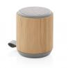 Enceinte sans fil 3W en bambou et tissu