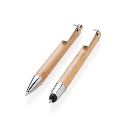Conjunto de canetas de bambu