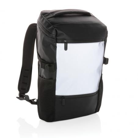 Mochila reflectora PU para cadernos de 15,6".