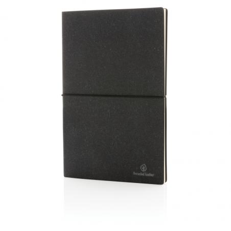 Caderno A5 feito de couro reciclado 13,5x1,1cm
