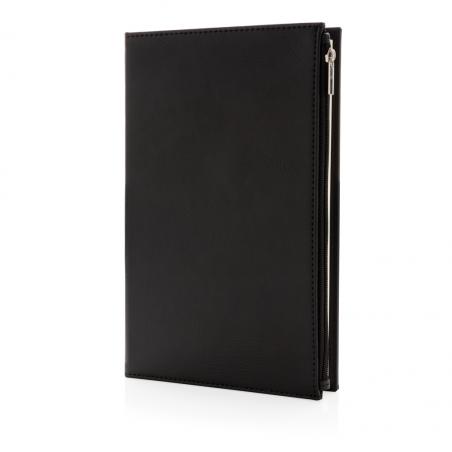 Swiss Peak A5 PU notebook with zipper pocket