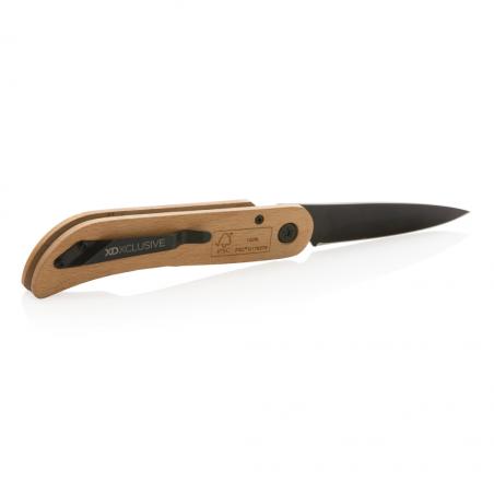 Lussuso coltello in legno FSC® con lucchetto Nemus