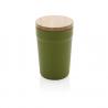Mug 300ml en PP recyclé GRS avec couvercle en bambou