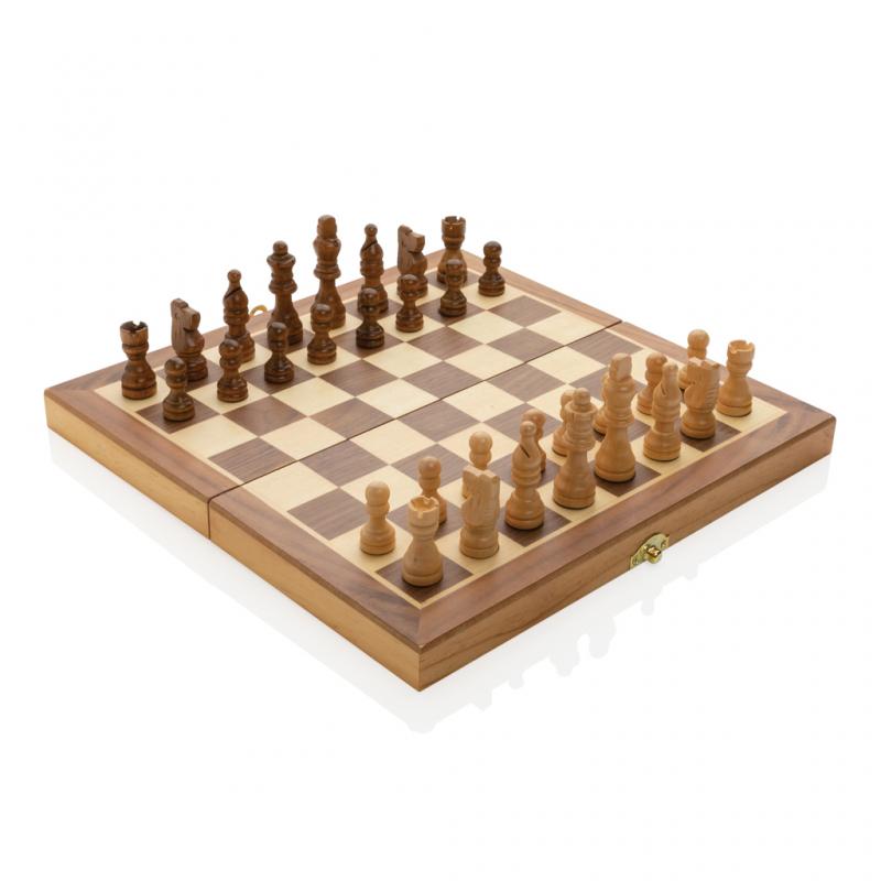 Tabuleiro de Xadrez Madeira - Chessboard Clássico Dobrável