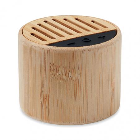 Round bamboo wireless speaker Round lux