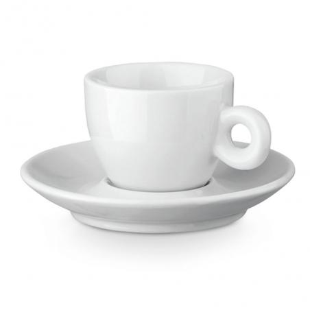 Ceramic coffee cup and saucer Presso