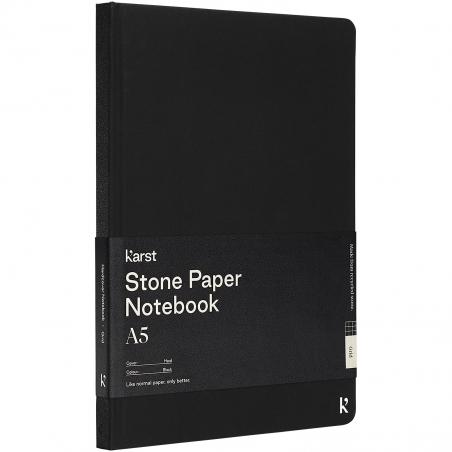 Caderno de capa dura em papel de pedra a5 - quadriculado Karst®