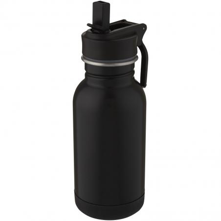 Bouteille de sport lina 400 ml en acier inoxydable avec paille et boucle 