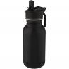 Lina 400 ml stainless steel sport bottle with straw and loop 