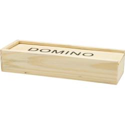Wooden box with domino game...
