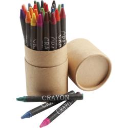 Cardboard tube with crayons...