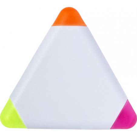 Marcador fluorescente em ABS triangular. Mica