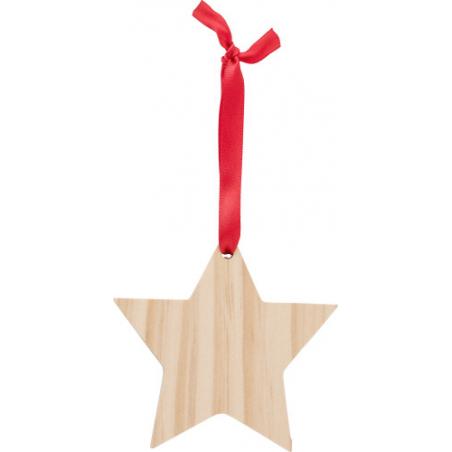 Estrela ornamental em madeira de Natal Caspian