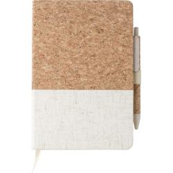 Cork and linen notebook and...