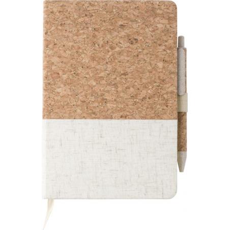 Cork and linen notebook and wheatstraw ballpen Kenzo