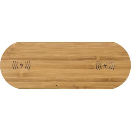 Caricatore wireless doppia posizione in bamboo Tatum