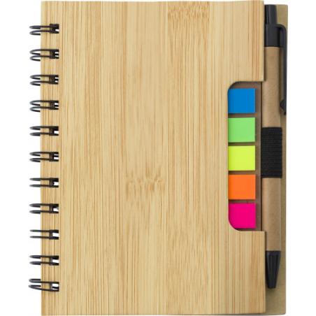 Caderno de bambu com notas Niall